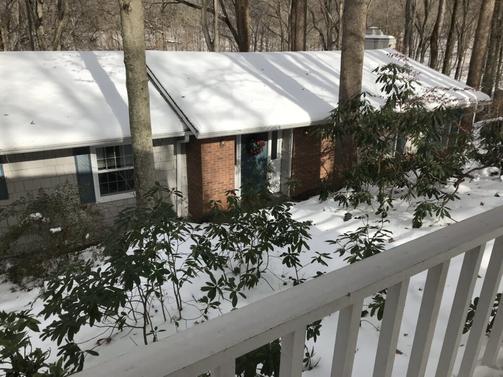 A ranch in the snow