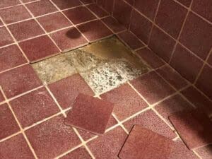 Fix A Loose Shower Tile With Gorilla Glue In 10 Minutes 2 Damaged Shower Floor And Tile