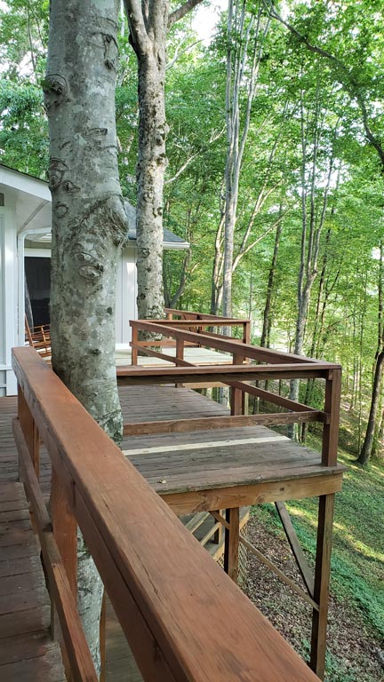 Deck Railing and back of house