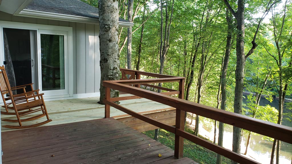 Deck Repair view of lake