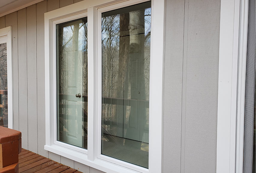 Recycling Windows and move to Another Location 8 Repurposed picture windows exterior final installed Window World