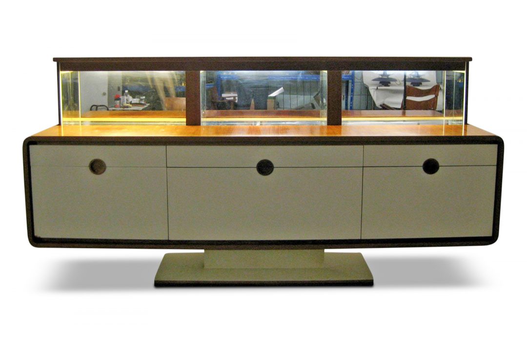 Mid-Century Electric Credenza Bar by Alfons Doerr KG front open