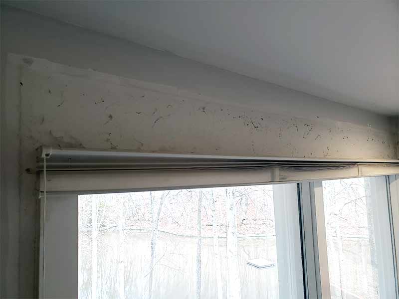 Fabric Covered Lambrequin Cornice Board Removal 9 Clean Up around windows 1