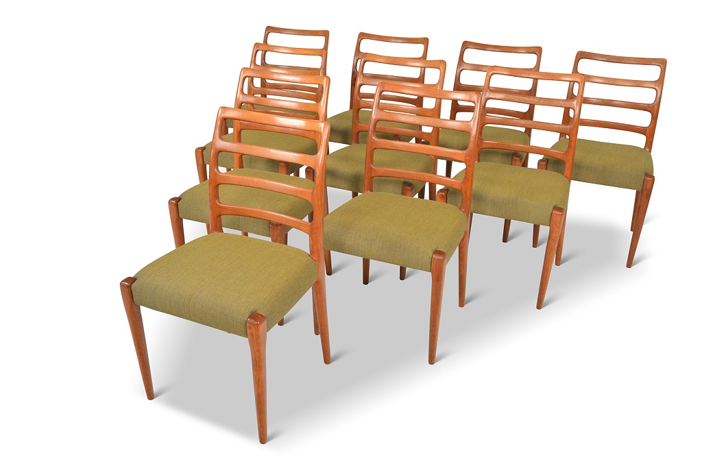 Mid-Century Danish Chairs in Teak Wood 3 Danish MCM Chairs refinished