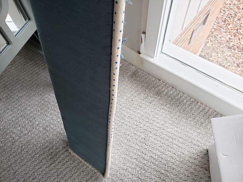 Fabric Covered Lambrequin Cornice Board Removal