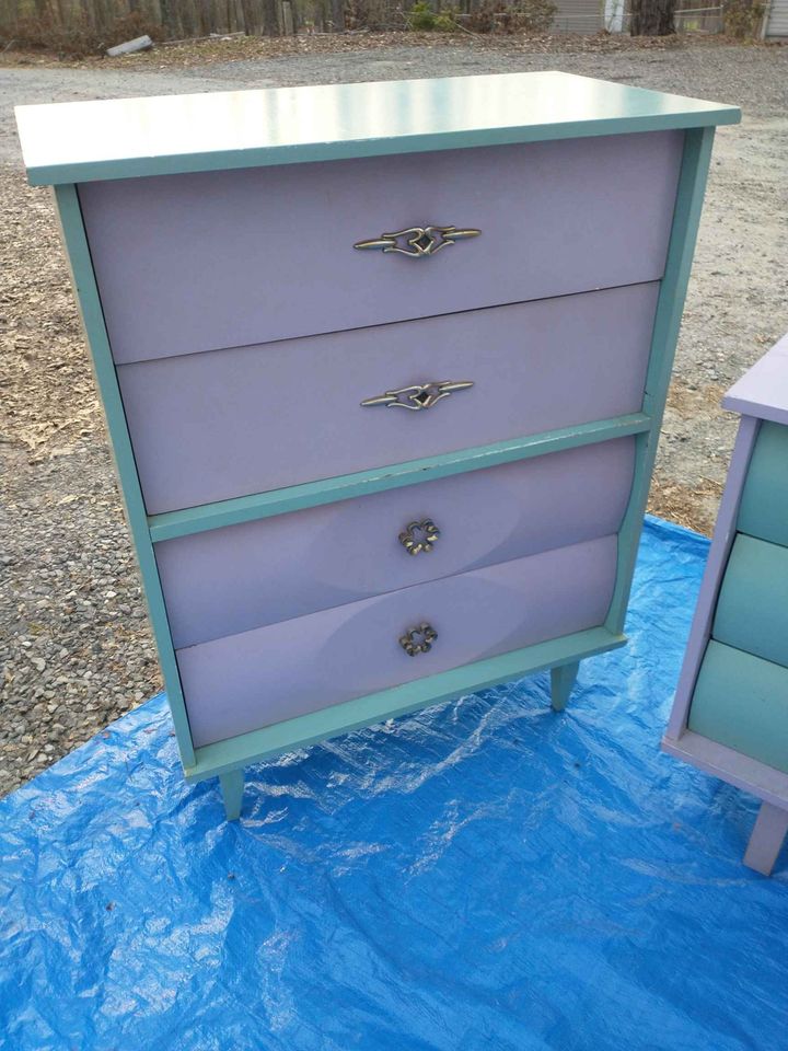 Mid-Century Dresser Set found on Facebook Marketplace 4 Mid Century Modern Dresser tall dresser