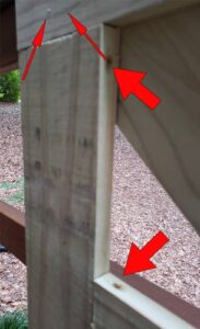 Farm house style deck gate Joints