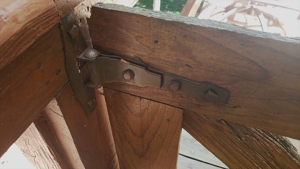 Farm house style deck gate hardware