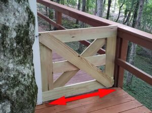 DIY: Make A Strong Farm House Style Deck Gate