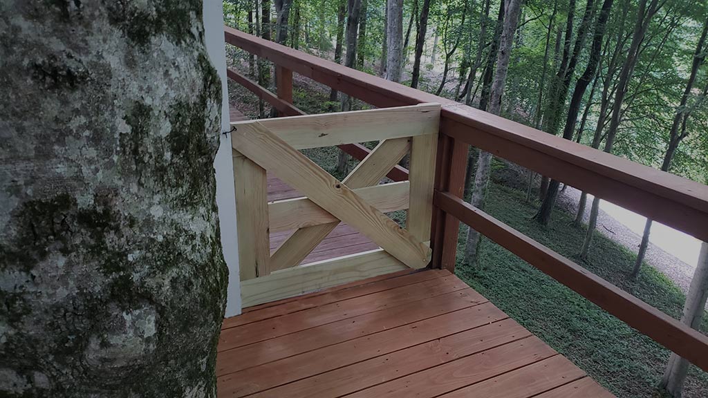 Farm house style deck gate