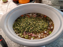 Dry Split Peas in Crock Pot