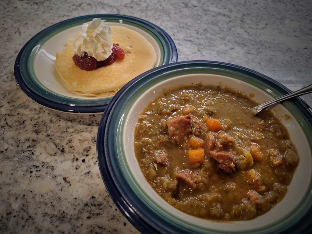 Split Pea Soup and Pancakes