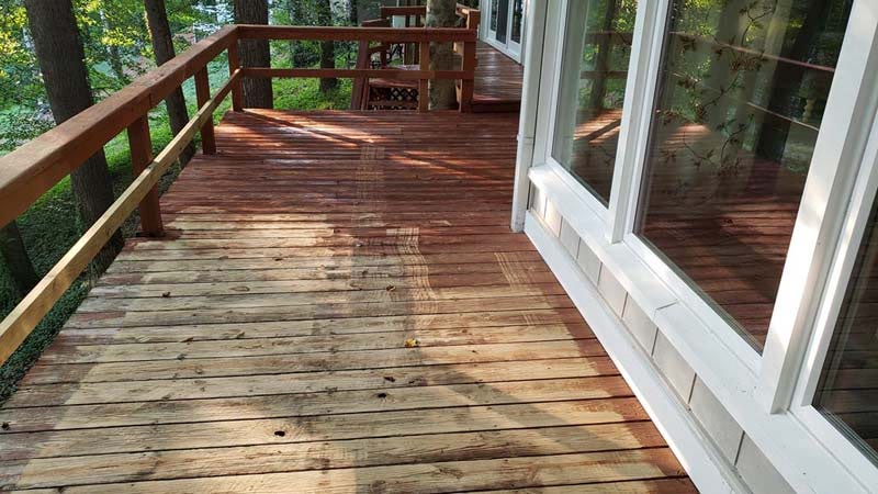 deck repair or replace sanded stained boards