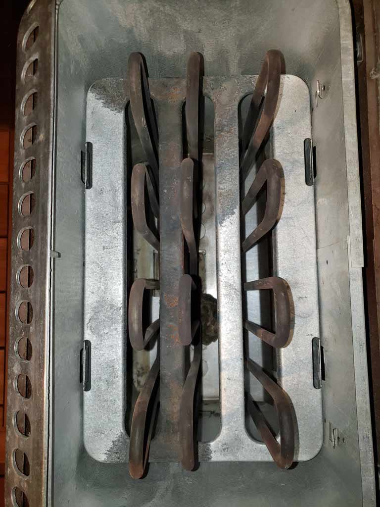 #1 Sauna Heater Failure a Simple Inspection to Stop Expensive Repair 5 interior of electric sauna heater