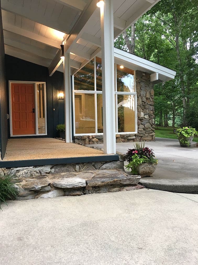 1973 Mid-Century Modern Front porch