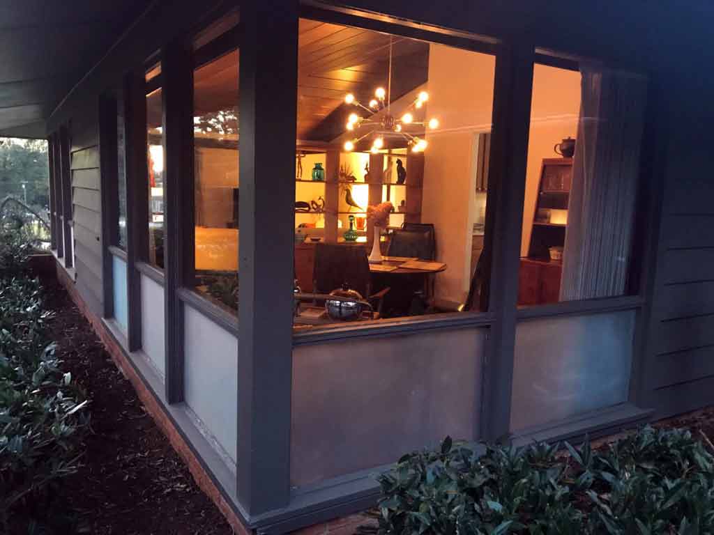 House Tour: An Amazing 1961 Mid-Century Modern, The Leeds House 7 1961 Mid-Century Modern Leeds home dining room outside