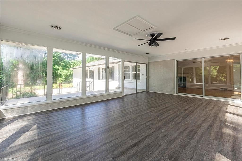 Sun room with engineered flooring