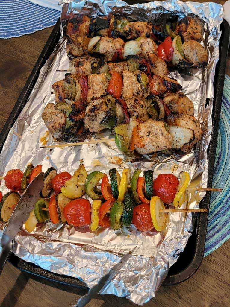 Chicken kabobs on Blackstone Griddle is Amazing