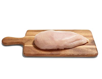 Chicken on chopping board