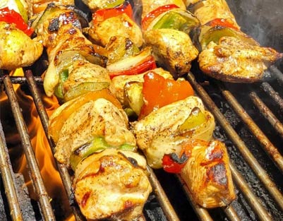 Chicken kabobs on Blackstone Griddle is Amazing