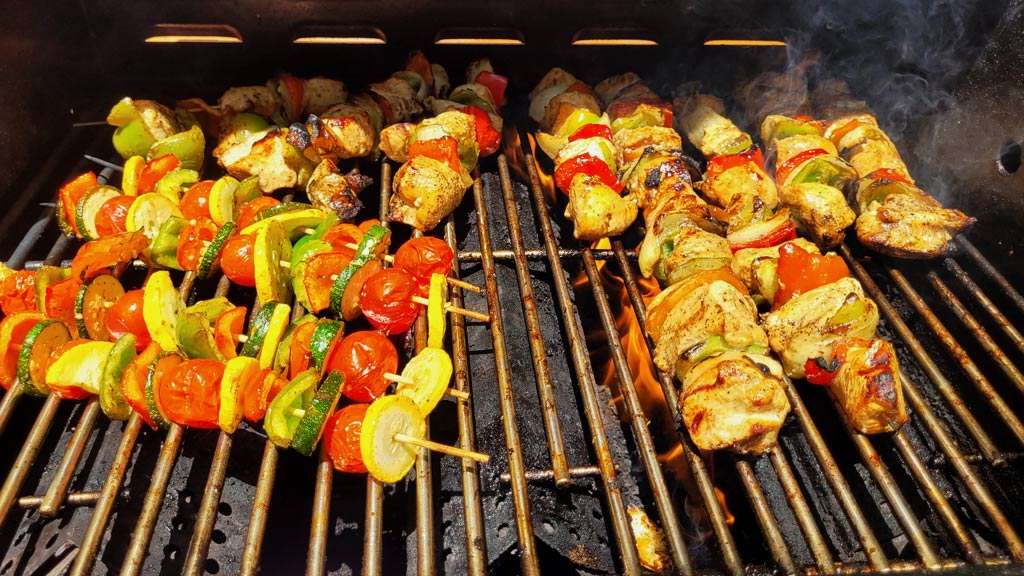 Chicken Kabobs on Blackstone Griddle