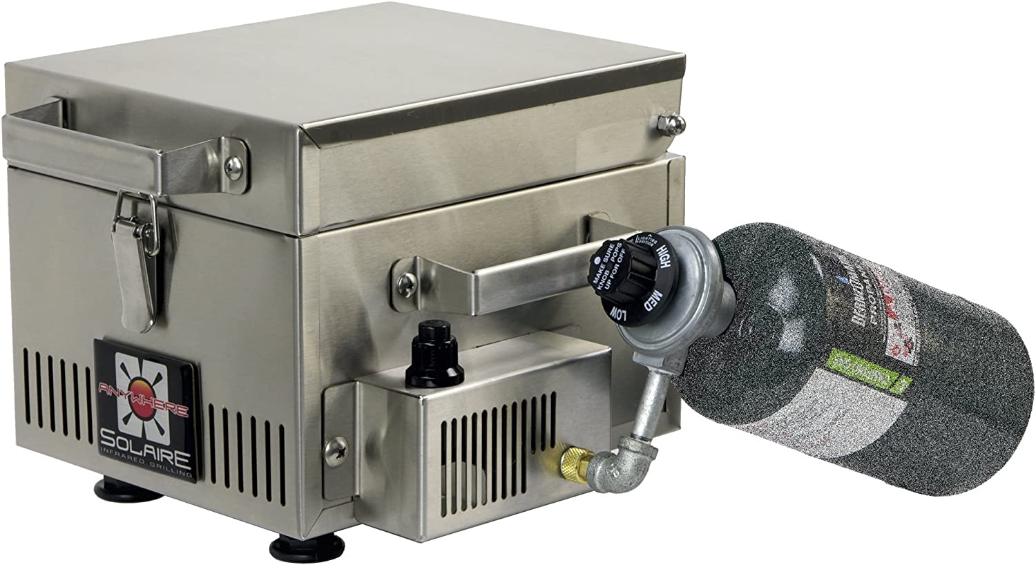 Solaire SOL-IR8A Anywhere Mini Personal Infrared Propane Gas Grill, Stainless Steel