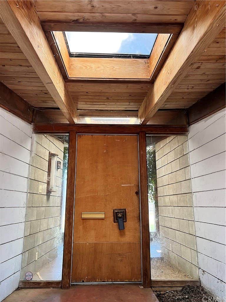 1962 wedding present Carport and entrance to house skylight