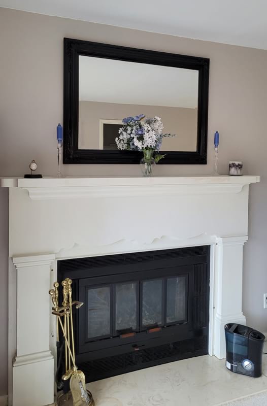 side show of finished How To: Add A Mantel to a Bedroom Fireplace