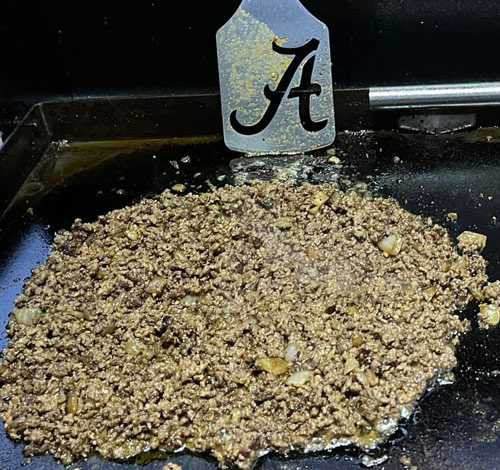 Blackstone Griddle cooking beef
