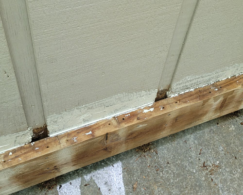 Liquid Nails applied to siding