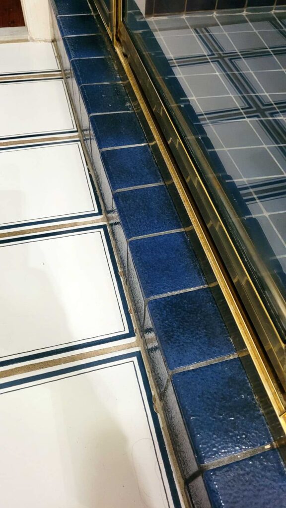 How to Restore or Change Stained Grout Color in Seconds 10 Before Mid Century modern Tile Grout Color Changed
